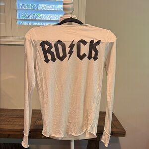Zadig & Voltaire White Long Sleeve 'Rock' Tee